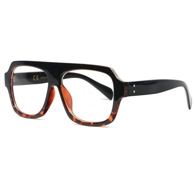 Fines Lunettes sans correction noires tendance Saty